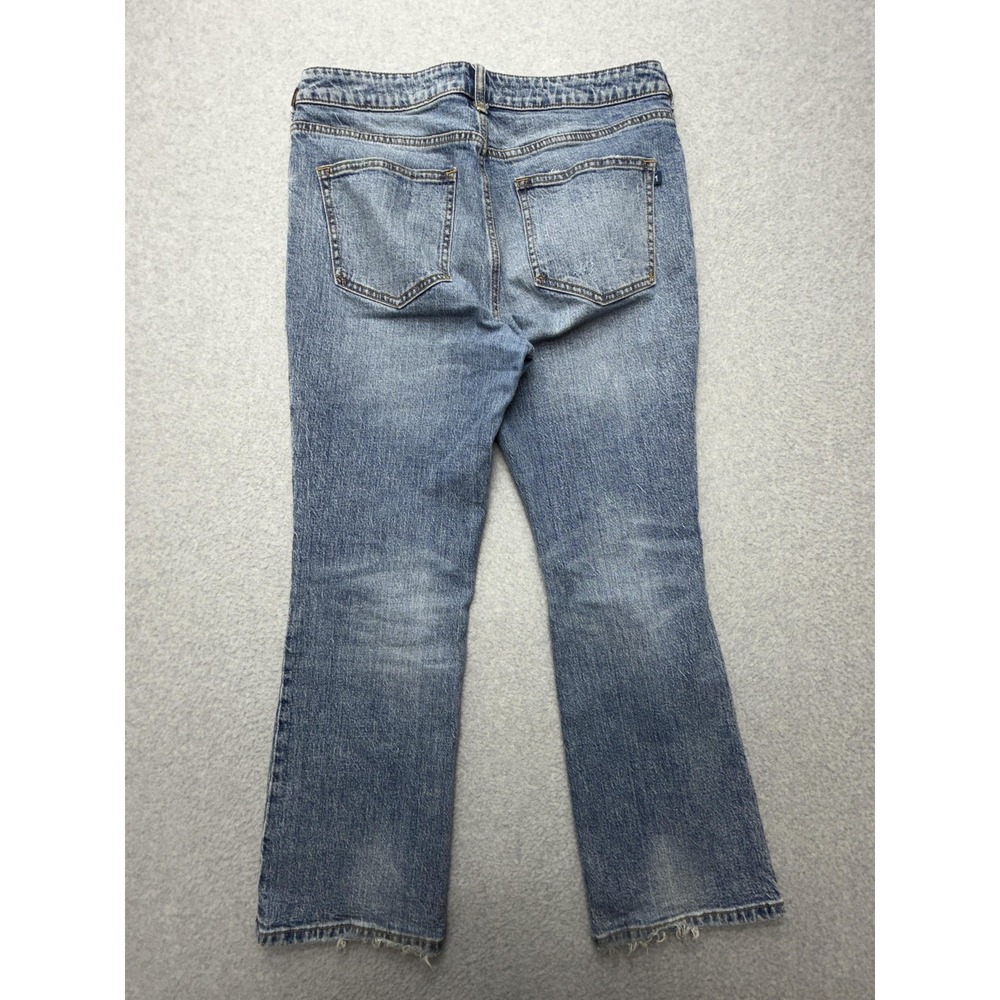Pilcro Jeans Womens 30 Blue Med Wash Mid Rise Straight Distressed Denim - Picture 11 of 13